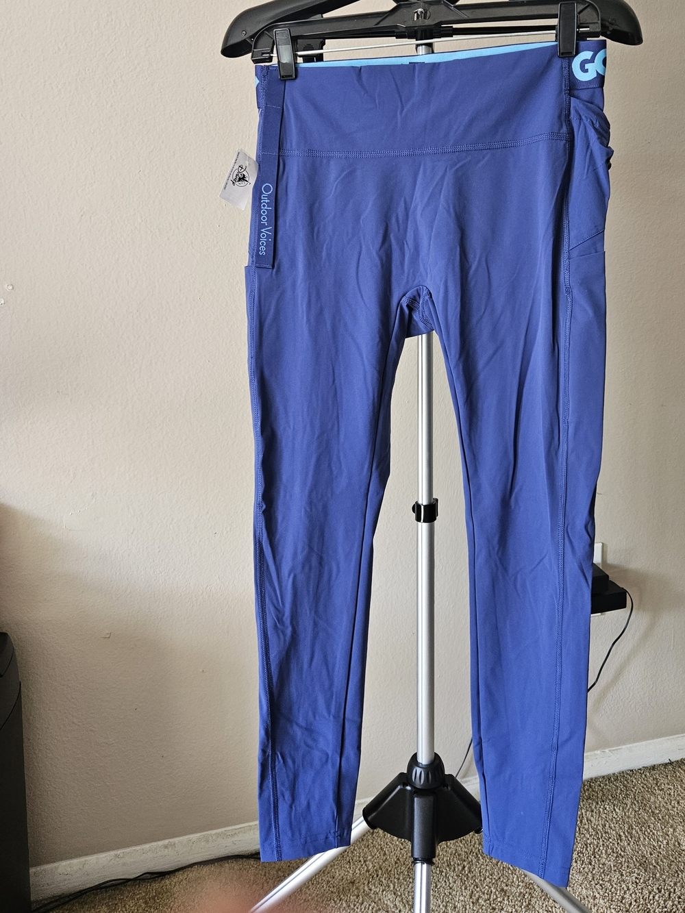 Goofy Outdoor Voices Blue Performance Leggings